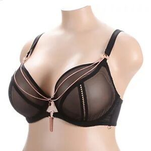 SCANTILLY Unchained bra lingerie set 36GG XL NWOT
